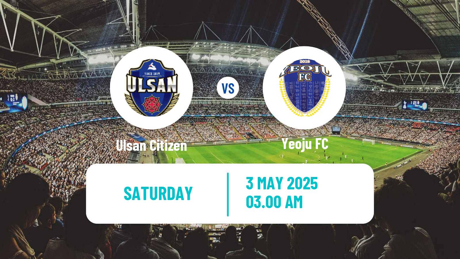 Soccer South Korean K3 League Ulsan Citizen - Yeoju