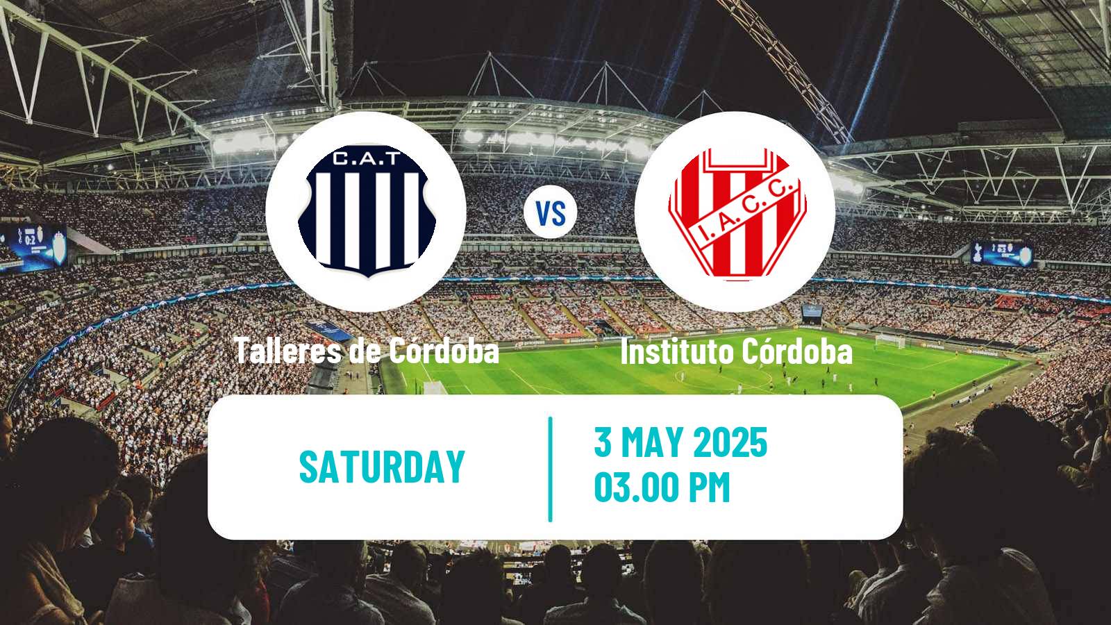 Soccer Argentinian Liga Profesional Talleres de Córdoba - Instituto Córdoba