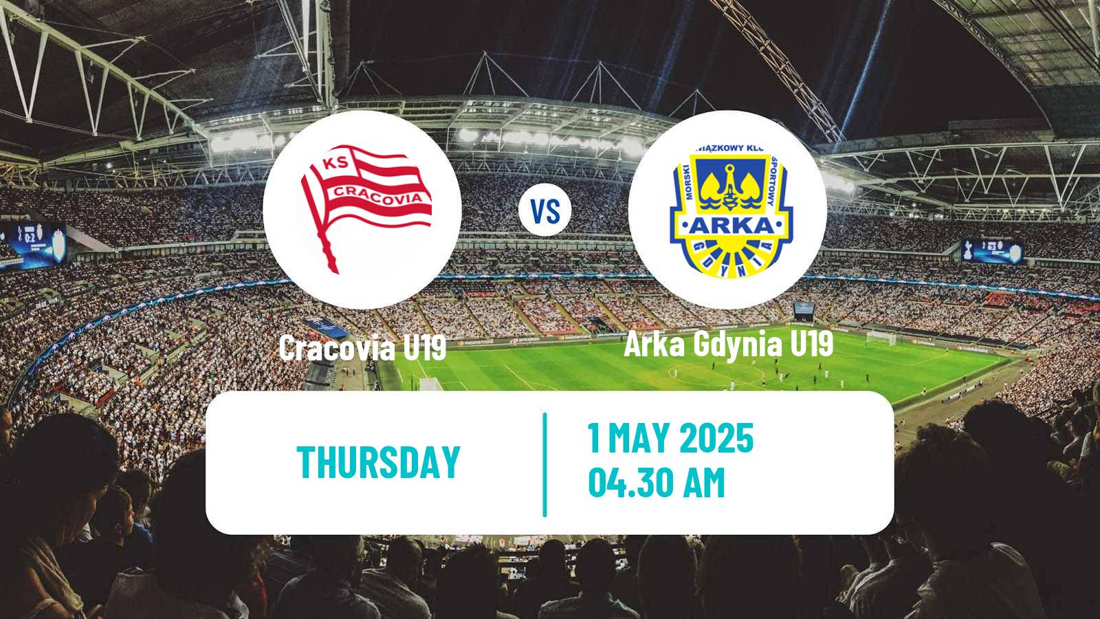 Soccer Polish Central Youth League Cracovia U19 - Arka Gdynia U19