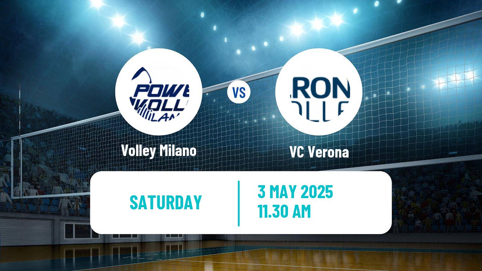 Volleyball Italian SuperLega Volleyball Volley Milano - Verona
