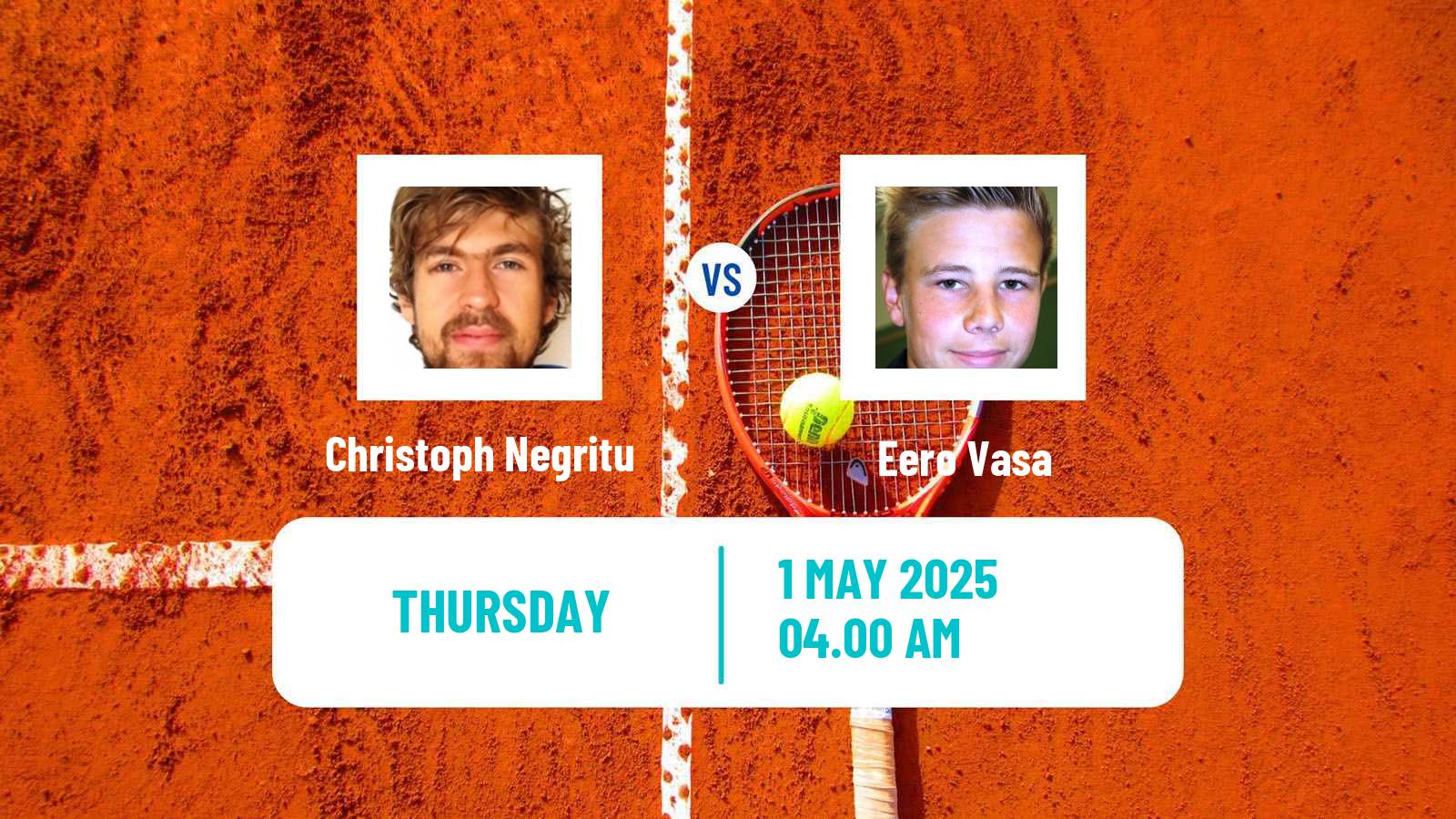 Tennis ITF M15 Oegstgeest Men Christoph Negritu - Eero Vasa