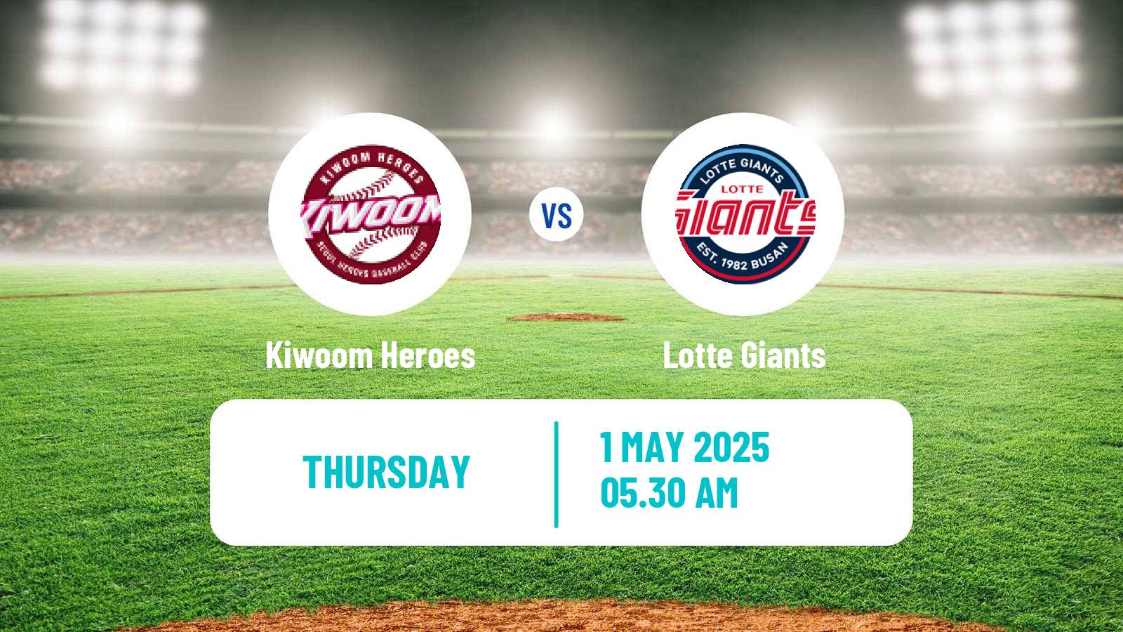 Baseball KBO Kiwoom Heroes - Lotte Giants