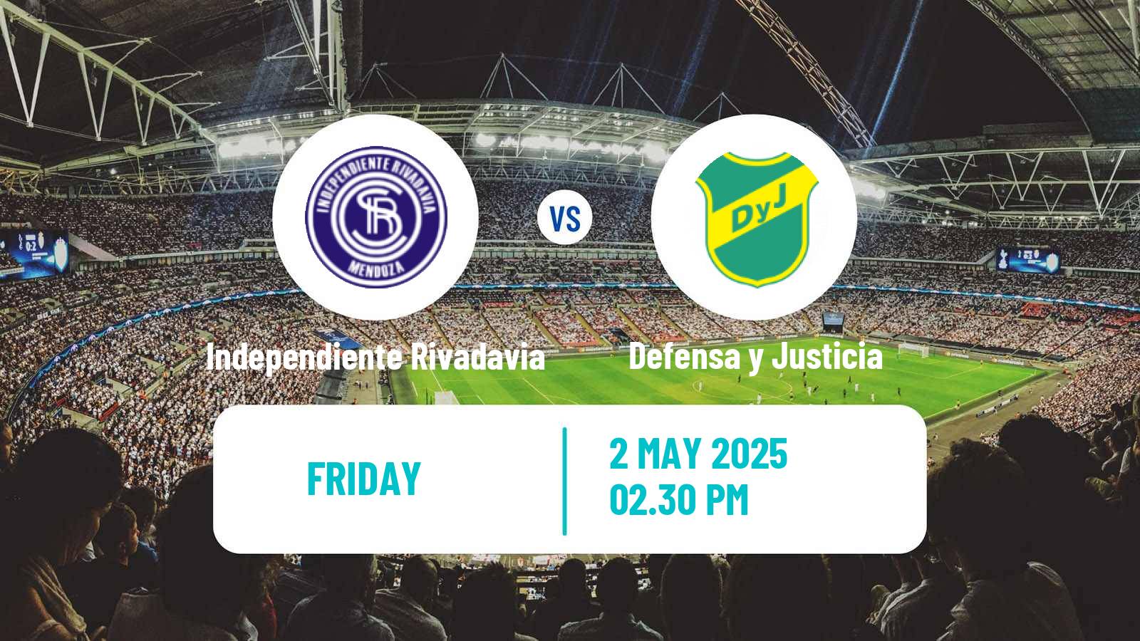 Soccer Argentinian Liga Profesional Independiente Rivadavia - Defensa y Justicia