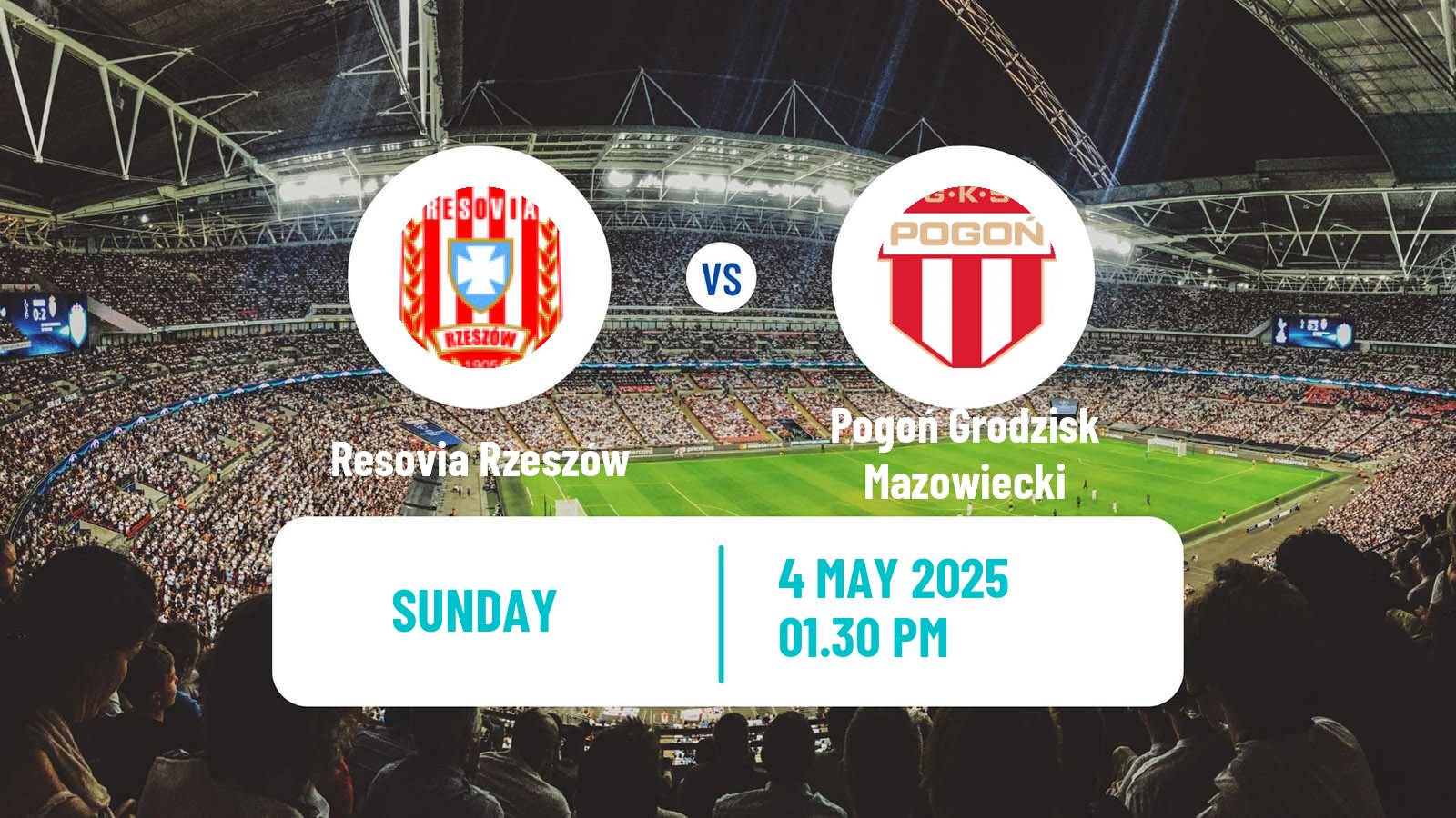 Soccer Polish Division 2 Resovia Rzeszów - Pogoń Grodzisk Mazowiecki