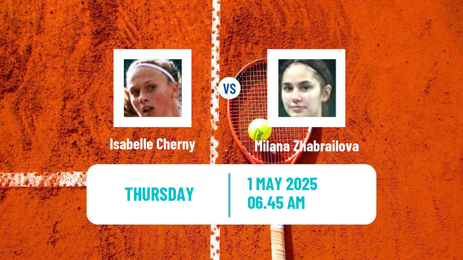 Tennis ITF W15 Monastir 17 Women Isabelle Cherny - Milana Zhabrailova