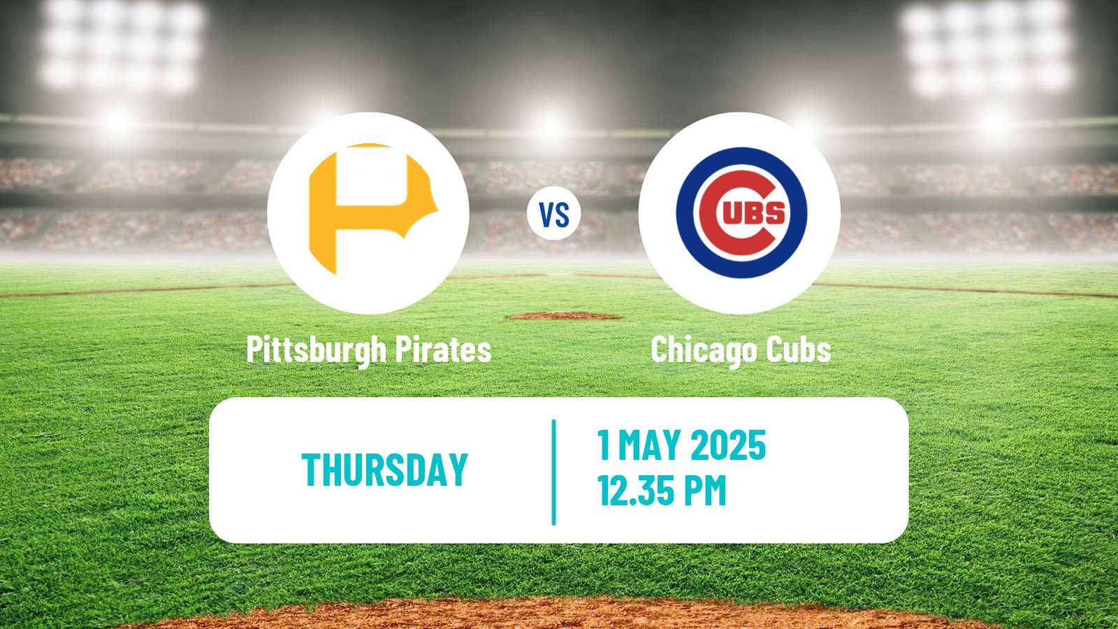 Baseball MLB Pittsburgh Pirates - Chicago Cubs