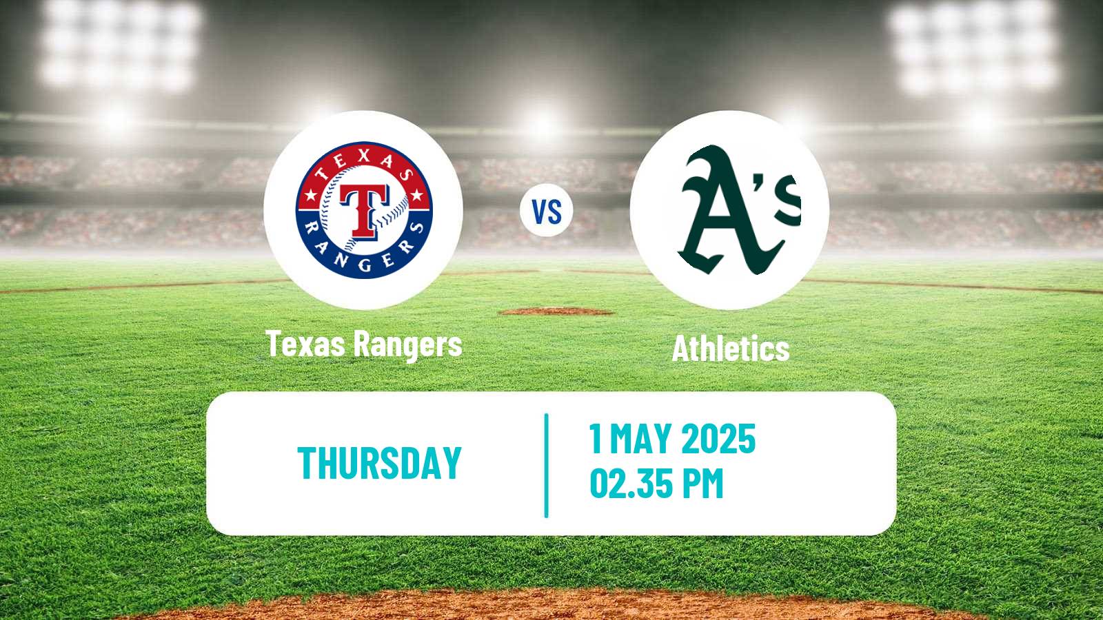 Baseball MLB Texas Rangers - Athletics