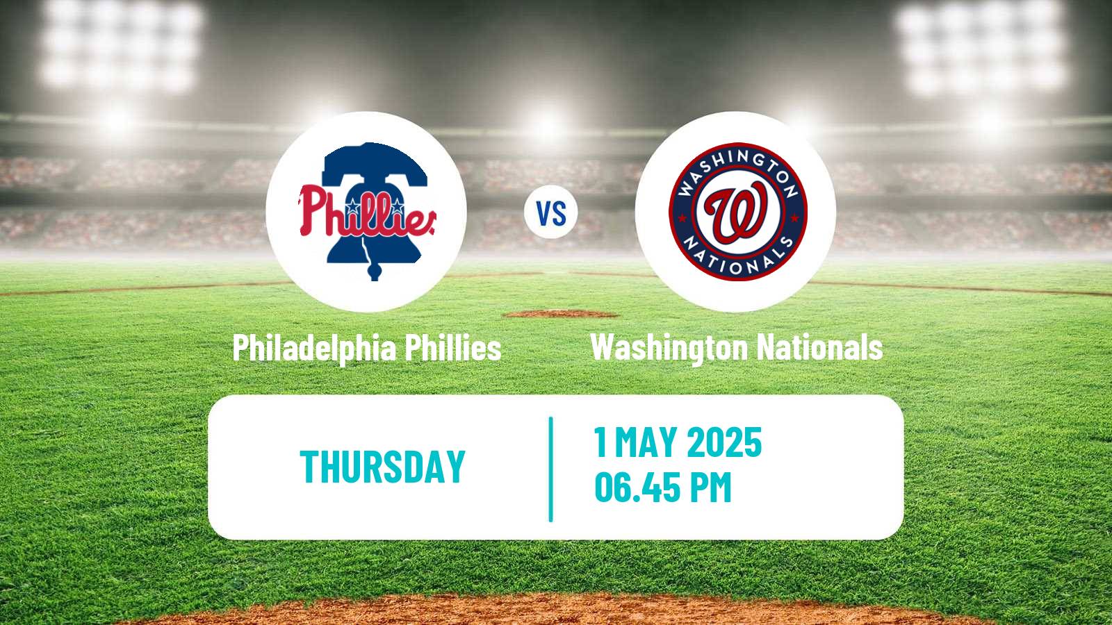 Baseball MLB Philadelphia Phillies - Washington Nationals