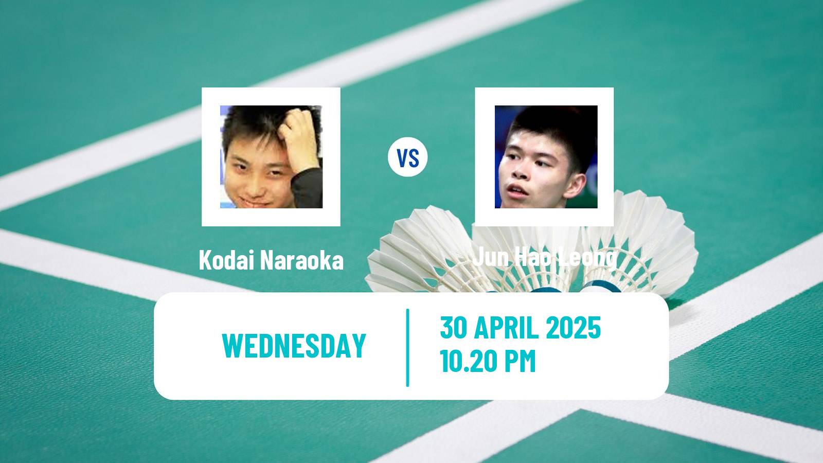 Badminton BWF Sudirman Cup Men Kodai Naraoka - Jun Hao Leong