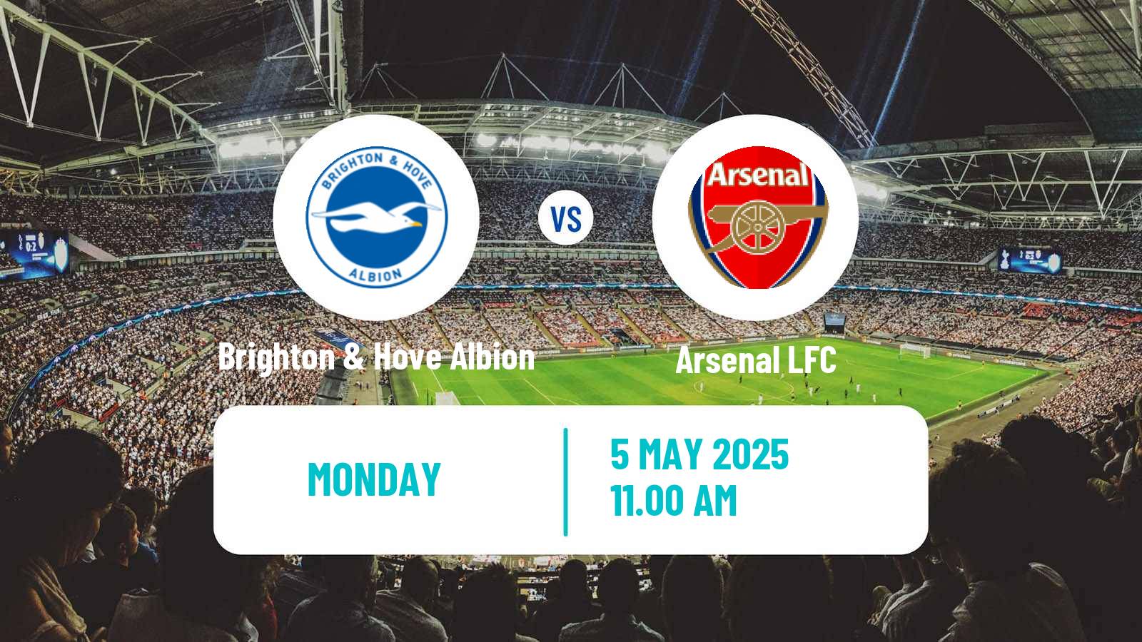 Soccer English WSL Brighton & Hove Albion - Arsenal LFC