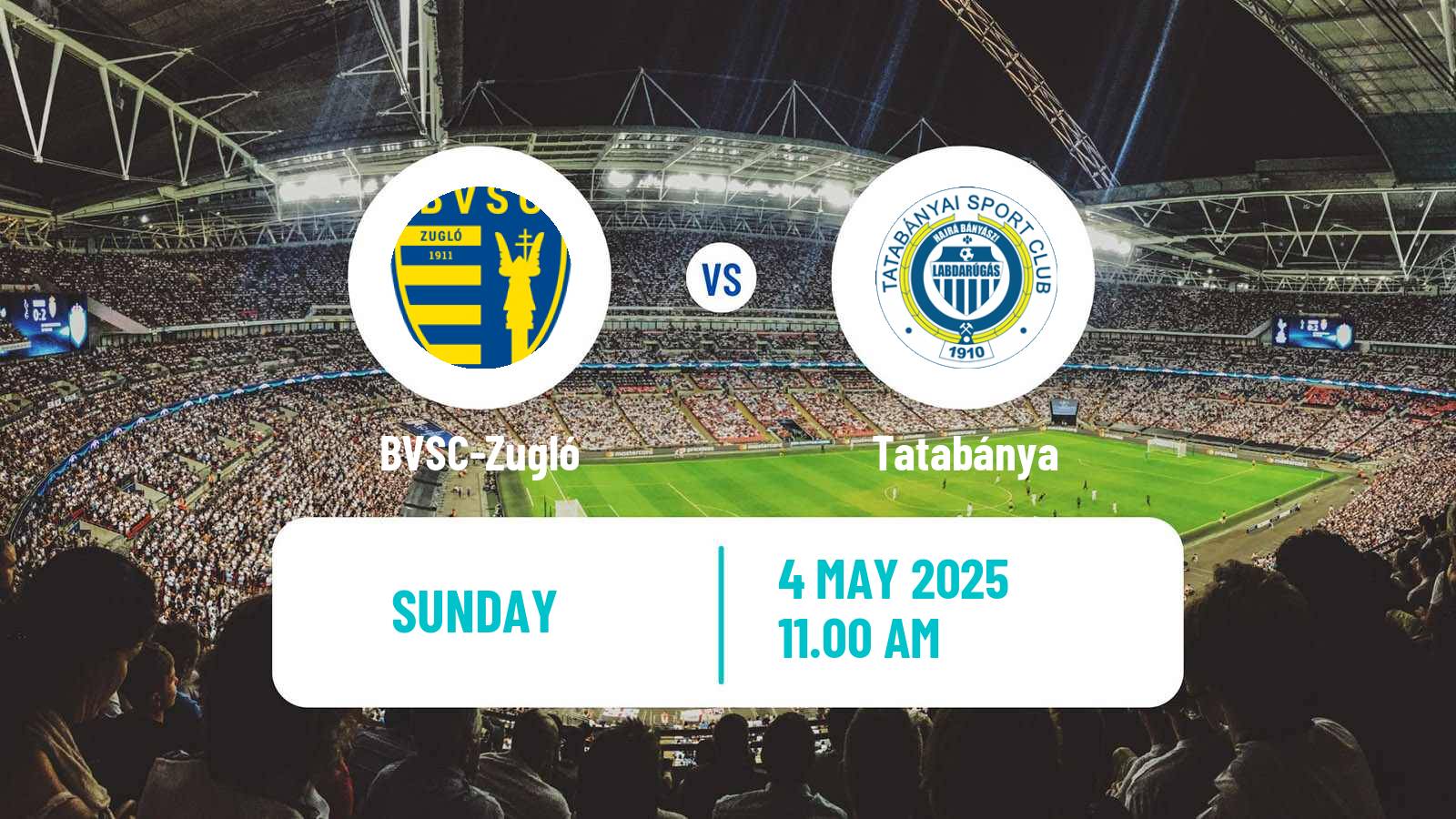 Soccer Hungarian NB II BVSC-Zugló - Tatabánya