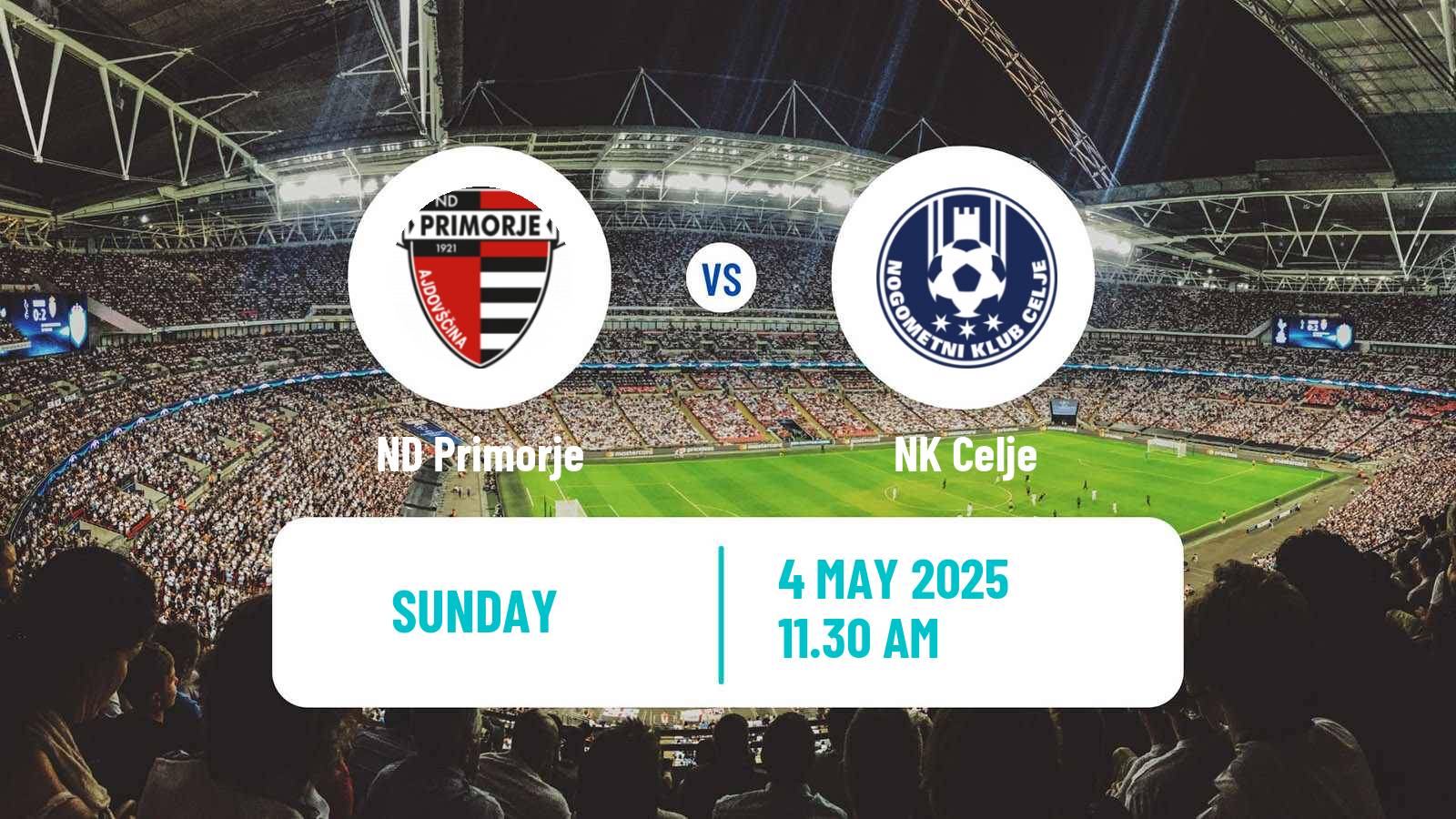 Soccer Slovenian PrvaLiga Primorje - Celje