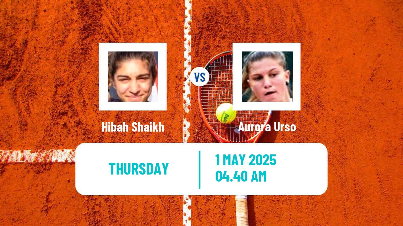 Tennis ITF W15 Monastir 17 Women Hibah Shaikh - Aurora Urso