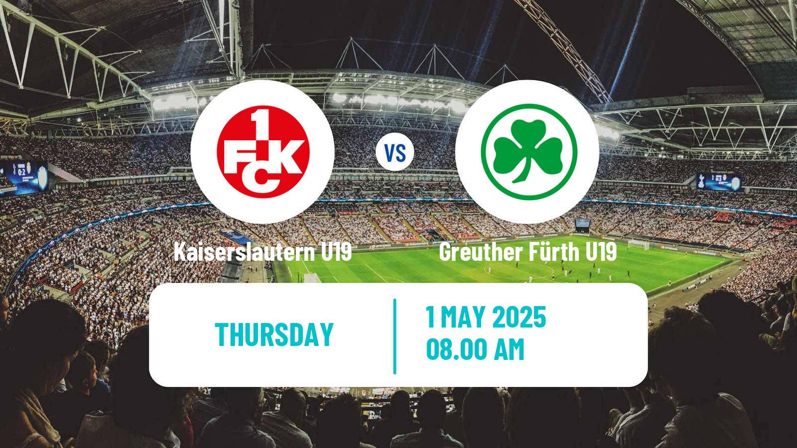 Soccer German DFB Youth League Kaiserslautern U19 - Greuther Fürth U19