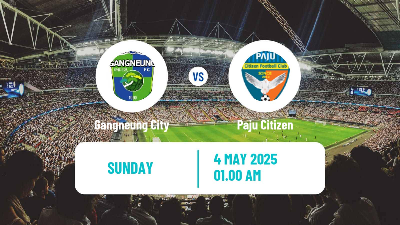 Soccer South Korean K3 League Gangneung City - Paju Citizen