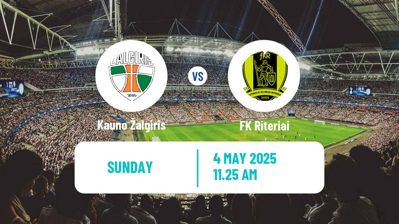 Soccer Lithuanian A Lyga Kauno Žalgiris - Riteriai