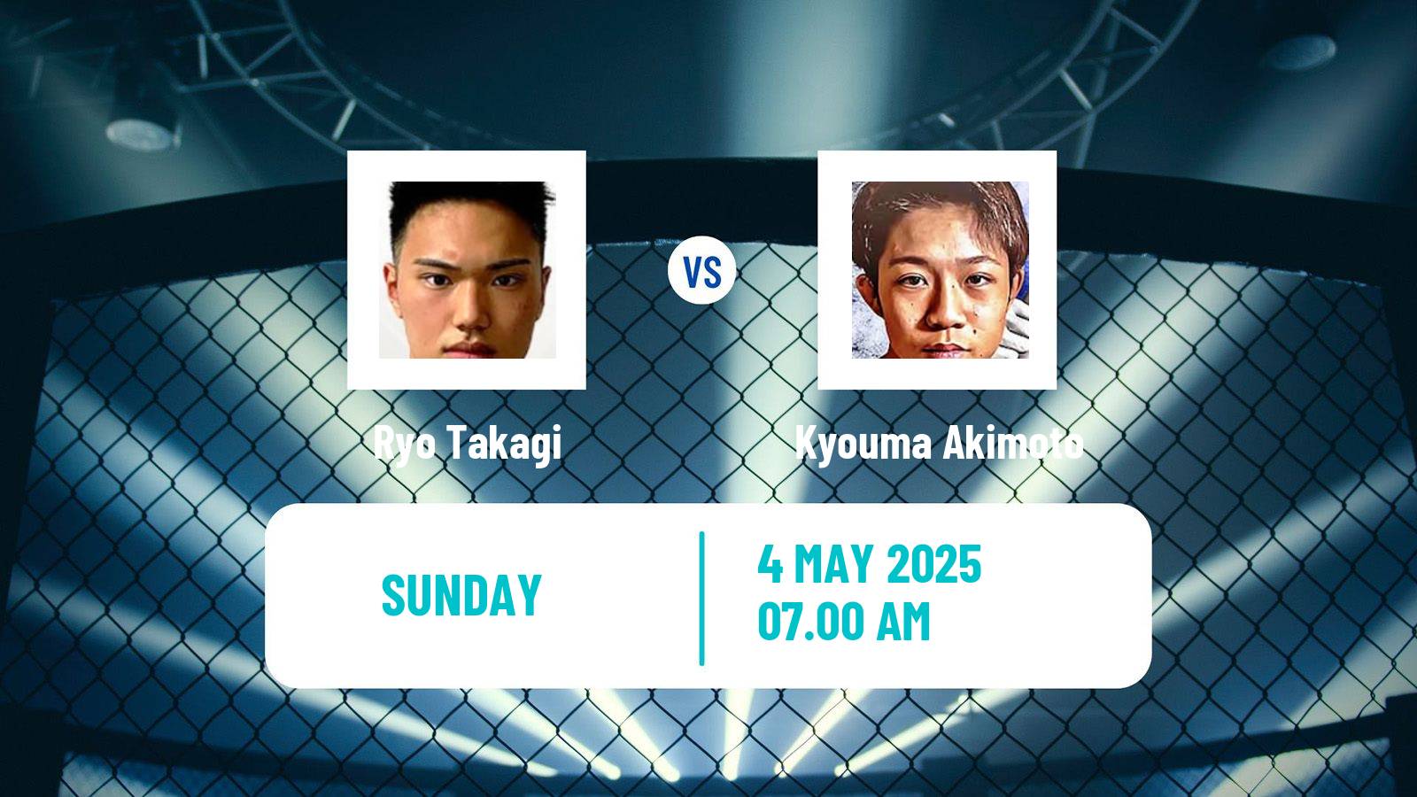 MMA Featherweight Rizin Men Ryo Takagi - Kyouma Akimoto