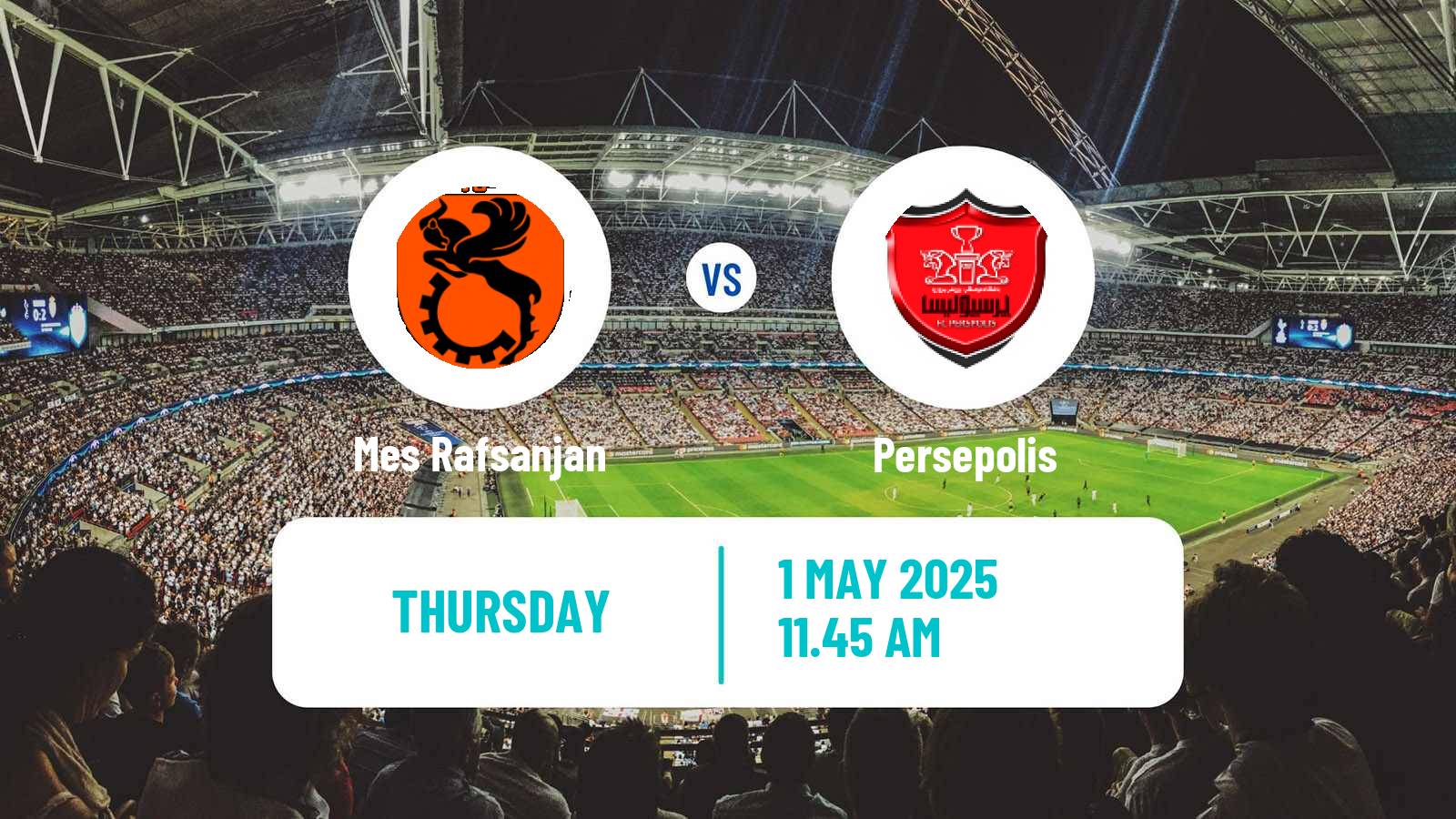 Soccer Iran Pro League Mes Rafsanjan - Persepolis