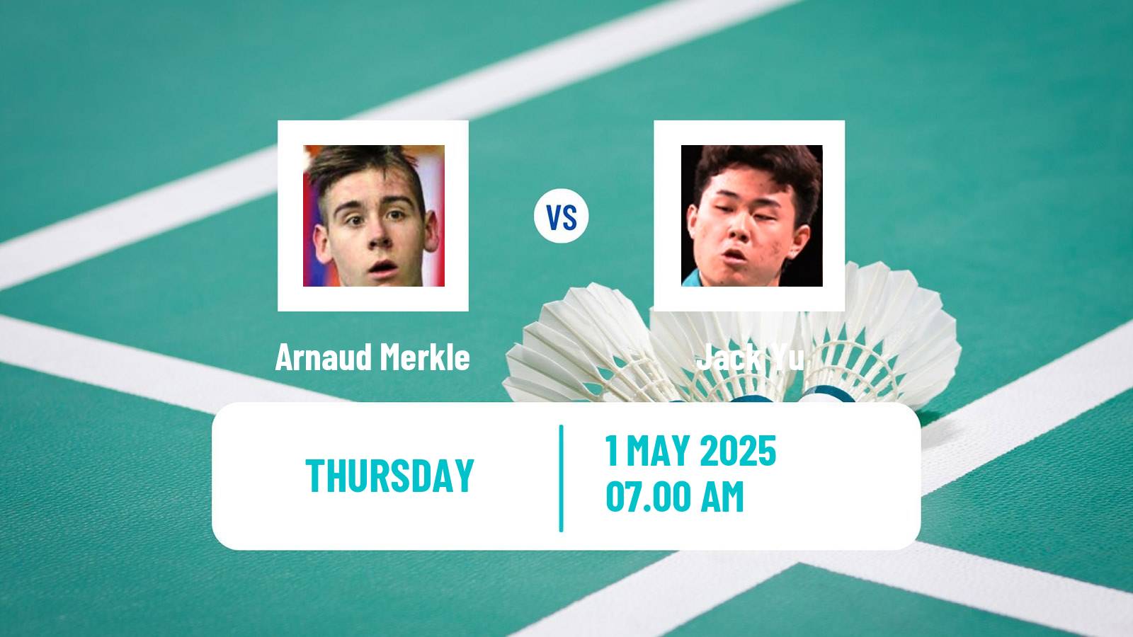 Badminton BWF Sudirman Cup Men Arnaud Merkle - Jack Yu