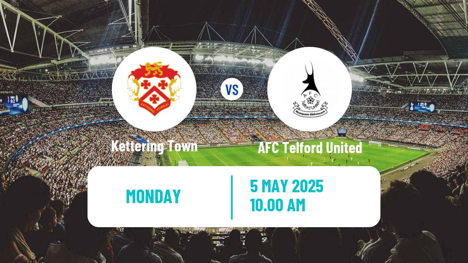 Soccer English Southern League Central Division Kettering Town - AFC Telford United