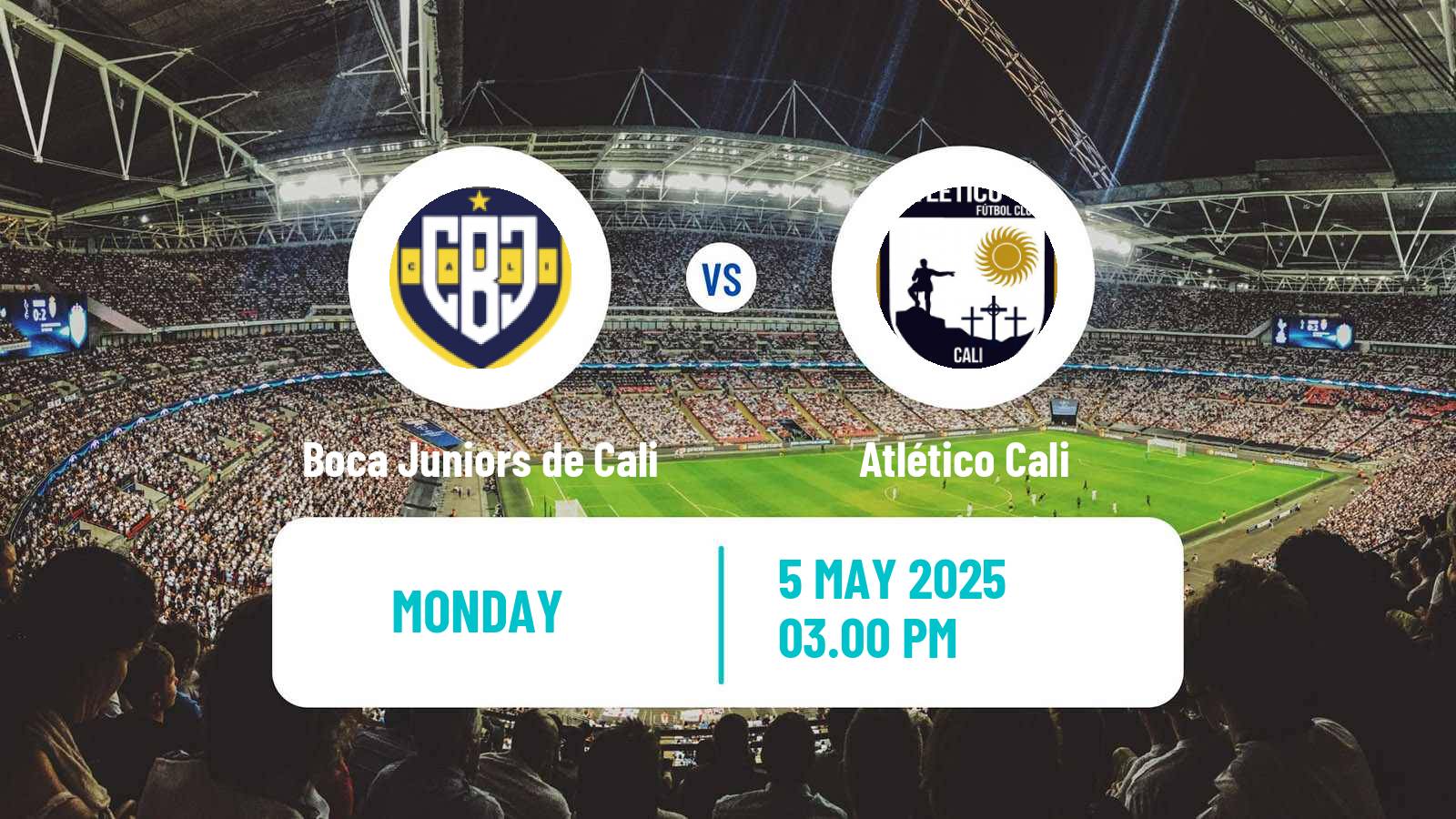 Soccer Colombian Primera B Boca Juniors de Cali - Atlético Cali