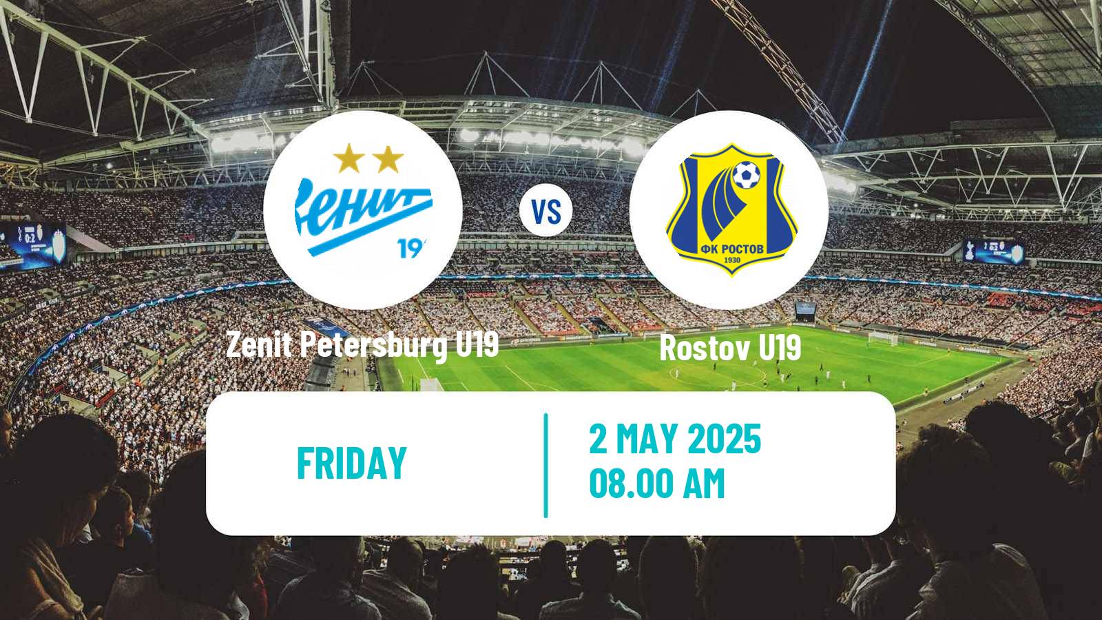 Soccer Russian Youth League Zenit Petersburg U19 - Rostov U19