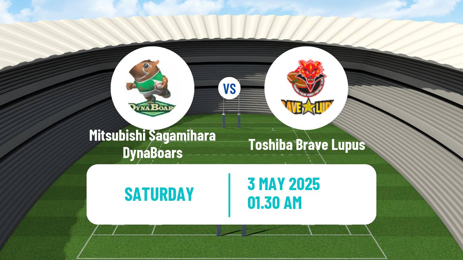 Rugby union Japan League One Rugby Union Mitsubishi Sagamihara DynaBoars - Toshiba Brave Lupus
