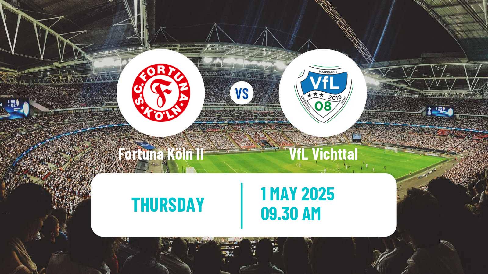 Soccer German Oberliga Mittelrhein Fortuna Köln II - Vichttal