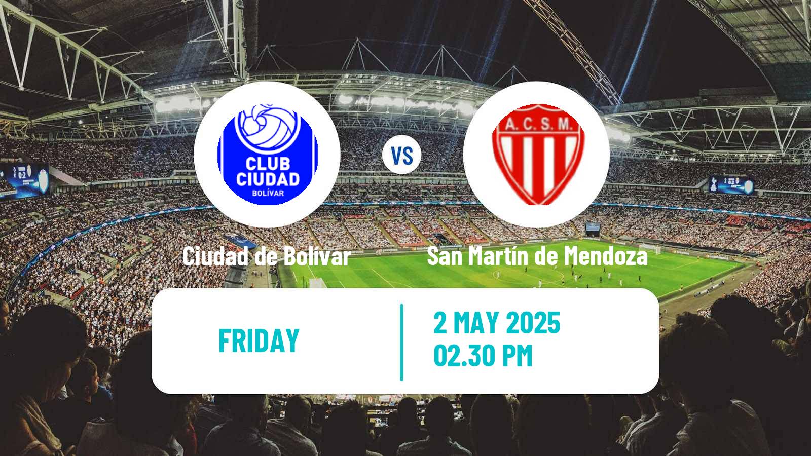 Soccer Argentinian Torneo Federal Ciudad de Bolívar - San Martín de Mendoza