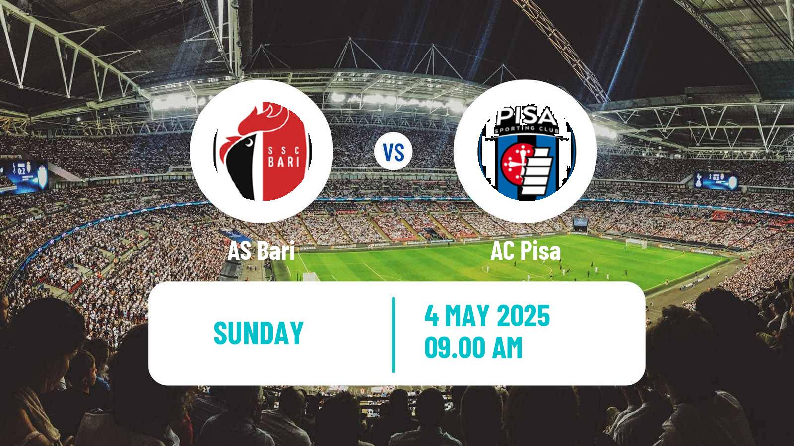 Soccer Italian Serie B Bari - Pisa