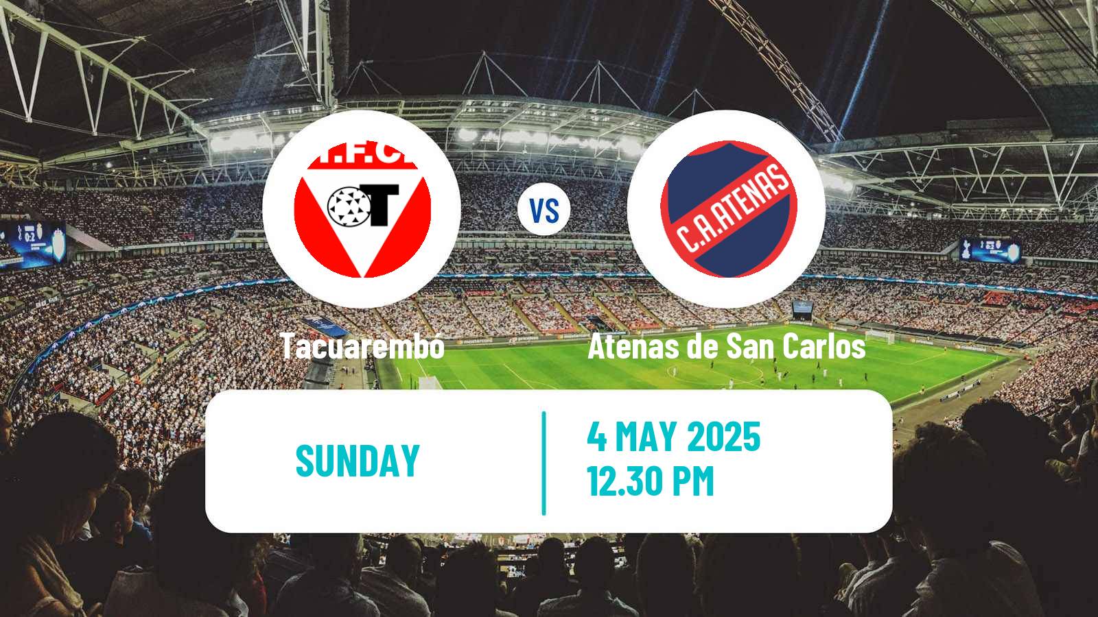 Soccer Uruguayan Segunda Division Tacuarembó - Atenas de San Carlos