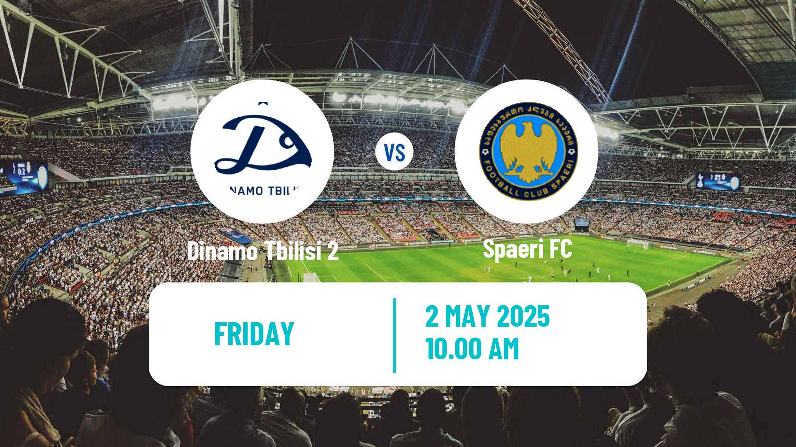 Soccer Georgian Erovnuli Liga 2 Dinamo Tbilisi 2 - Spaeri