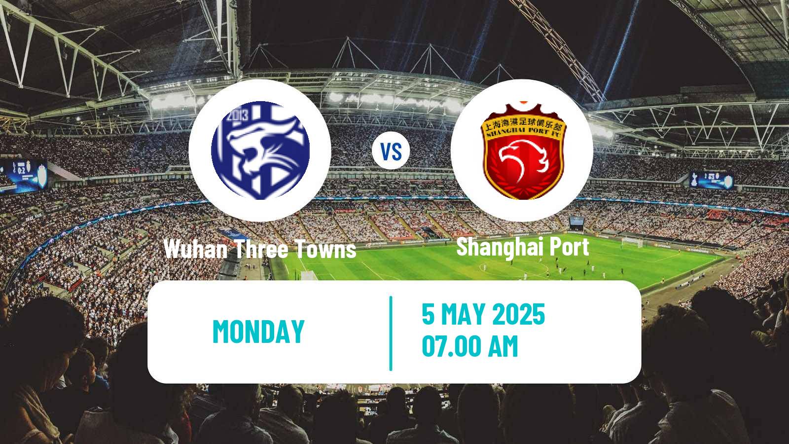 Soccer Chinese Super League Wuhan Three Towns - Shanghai Port