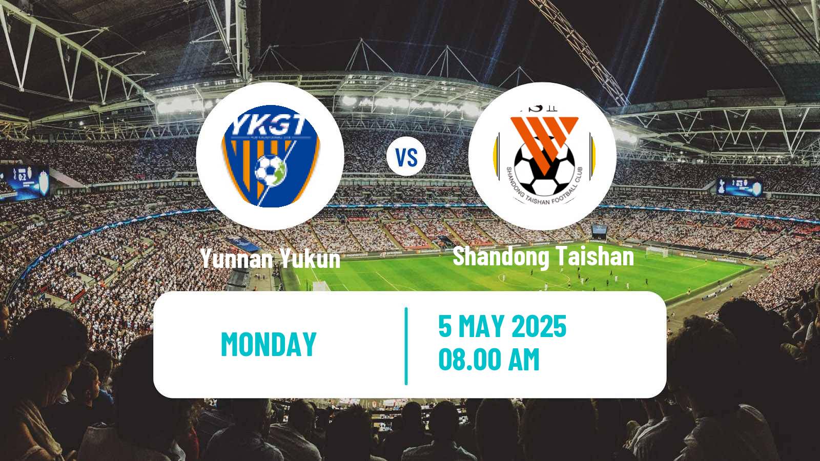 Soccer Chinese Super League Yunnan Yukun - Shandong Taishan