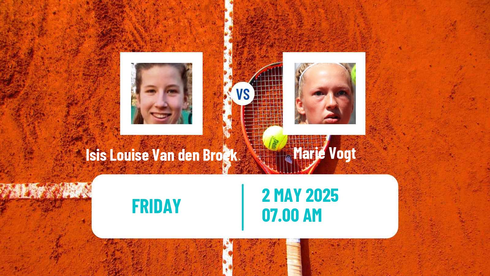 Tennis ITF W15 Oegstgeest Women Isis Louise Van den Broek - Marie Vogt