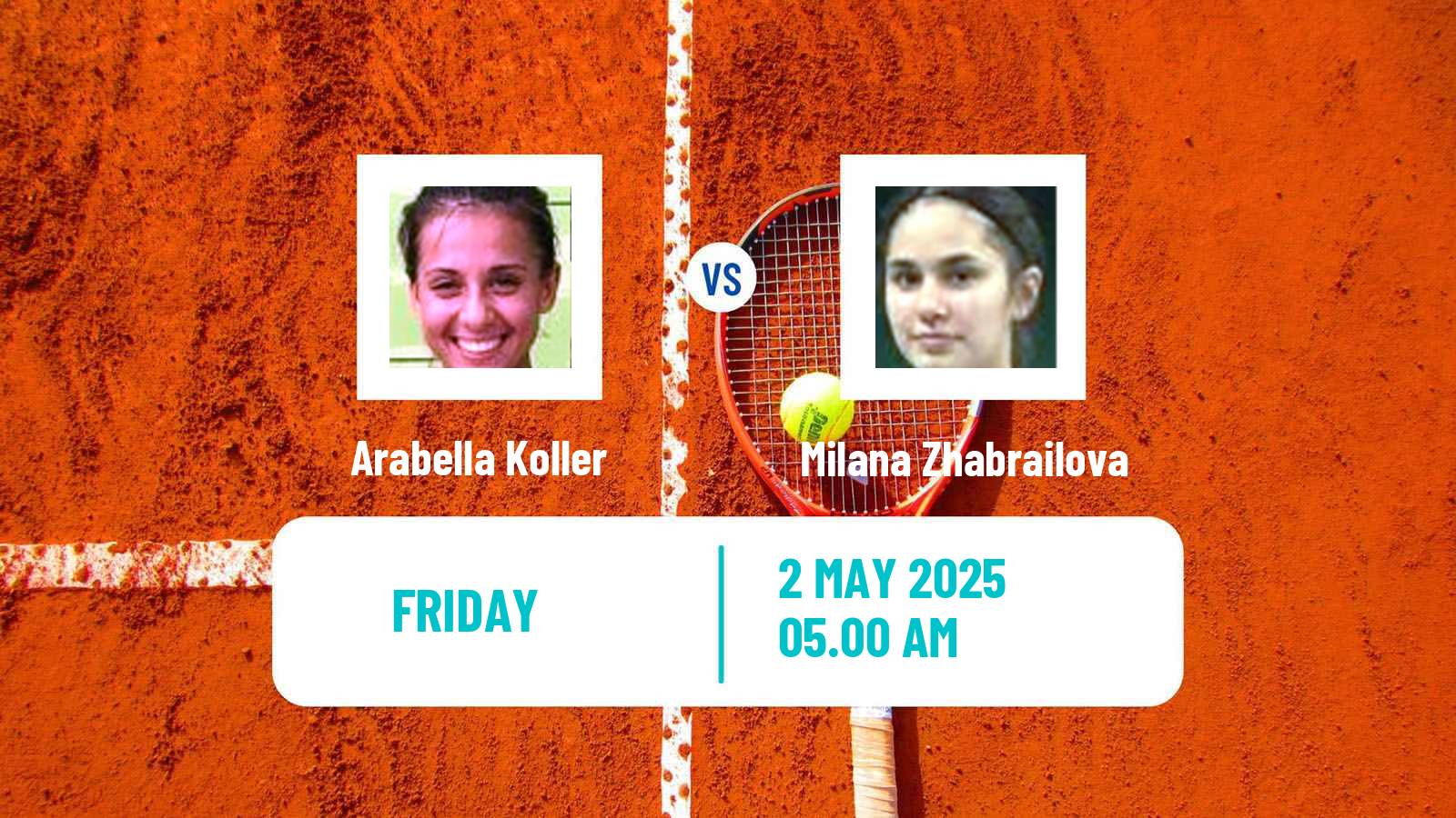 Tennis ITF W15 Monastir 17 Women Arabella Koller - Milana Zhabrailova