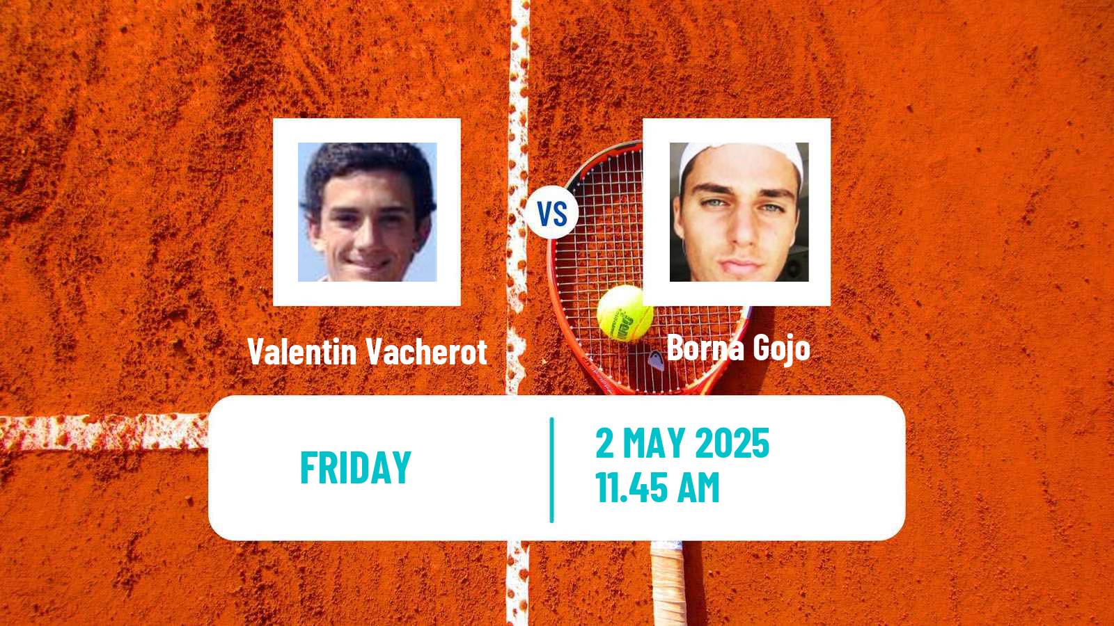 Tennis Aix En Provence Challenger Men Valentin Vacherot - Borna Gojo