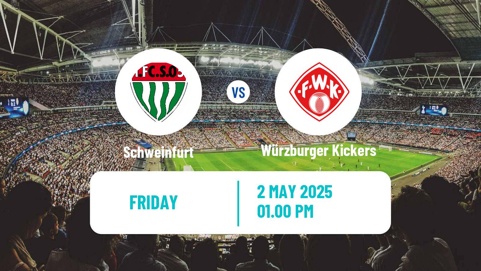 Soccer German Regionalliga Bayern Schweinfurt - Würzburger Kickers