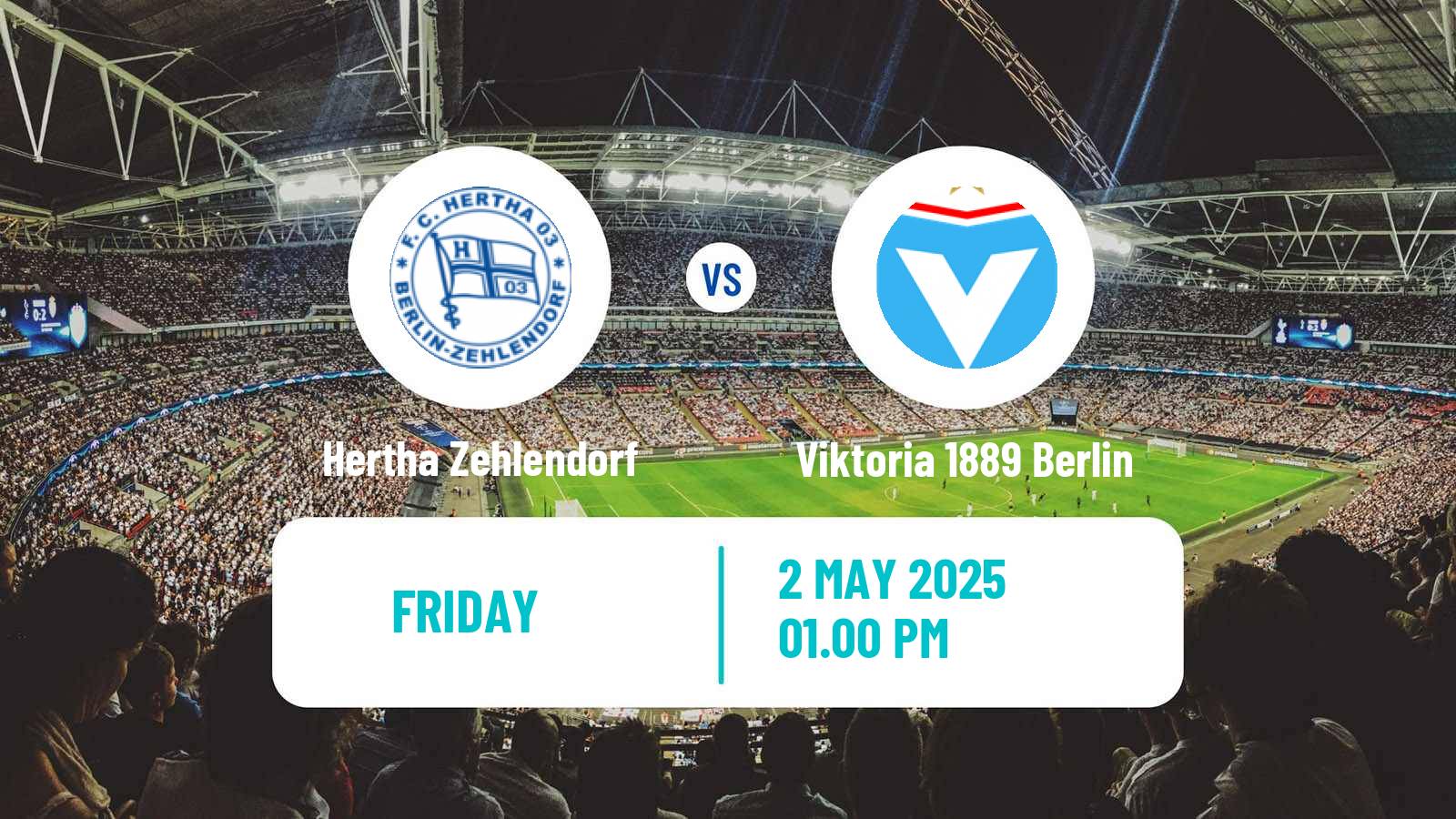 Soccer German Regionalliga Nordost Hertha Zehlendorf - Viktoria 1889 Berlin