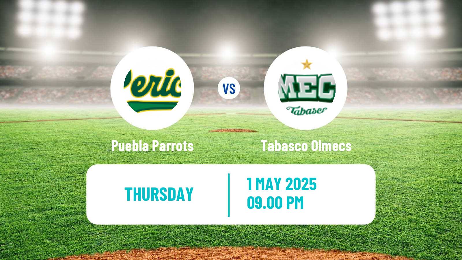 Baseball LMB Puebla Parrots - Tabasco Olmecs