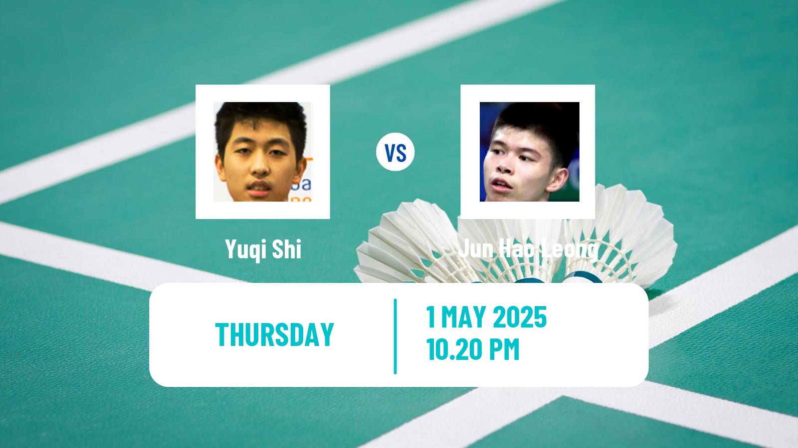 Badminton BWF Sudirman Cup Men Yuqi Shi - Jun Hao Leong