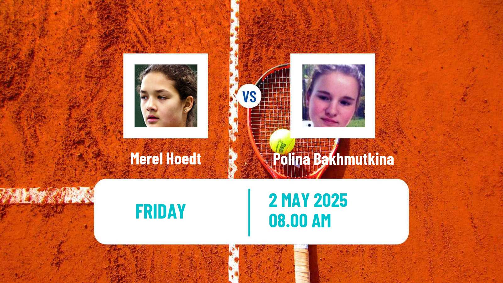 Tennis ITF W15 Oegstgeest Women Merel Hoedt - Polina Bakhmutkina