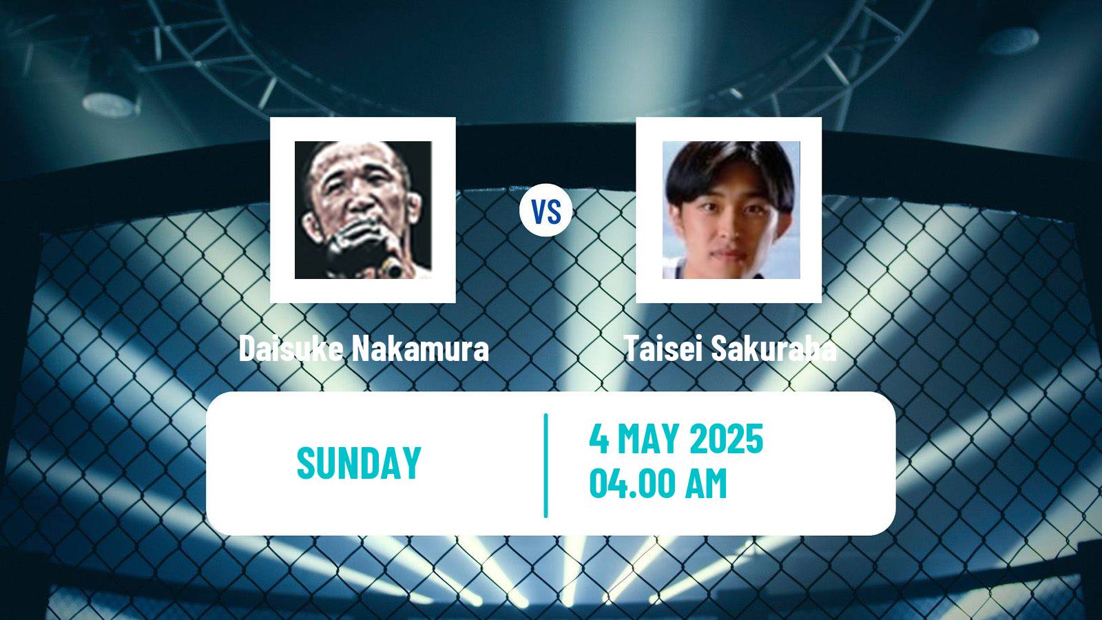 MMA Lightweight Rizin Men Daisuke Nakamura - Taisei Sakuraba