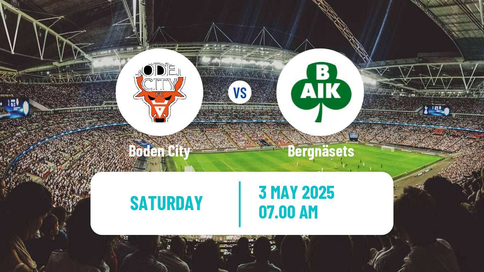Soccer Swedish Division 2 - Norrland Boden City - Bergnäsets
