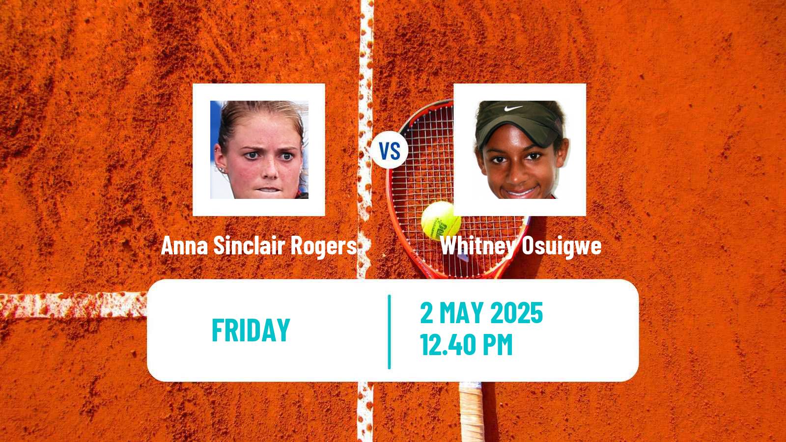 Tennis ITF W100 Bonita Springs Fl Women Anna Sinclair Rogers - Whitney Osuigwe