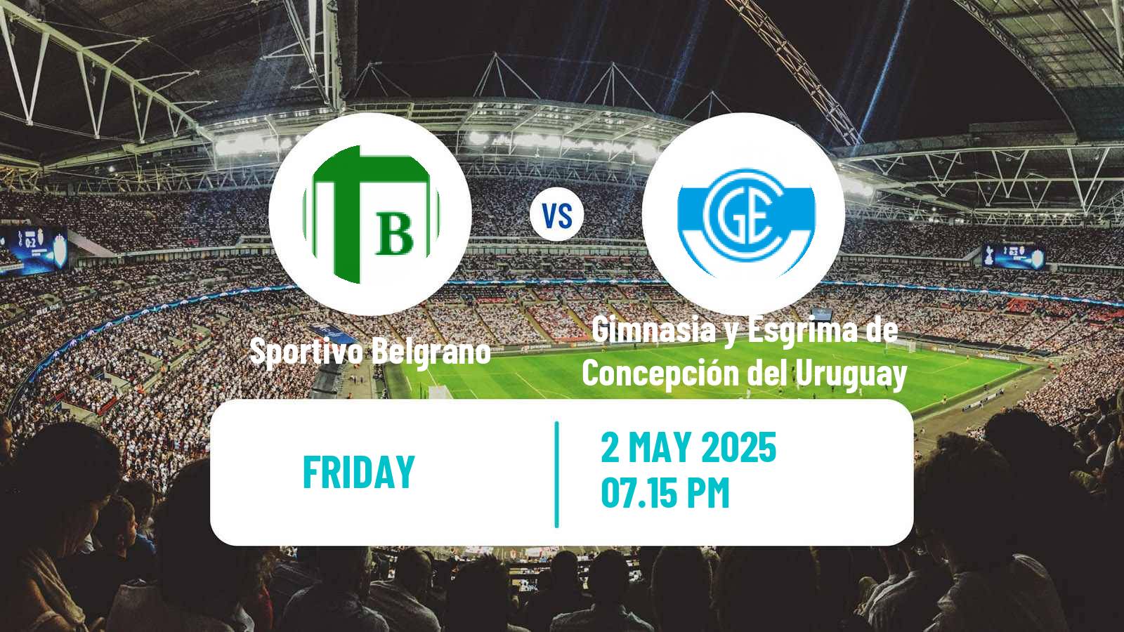 Soccer Argentinian Torneo Federal Sportivo Belgrano - Gimnasia y Esgrima de Concepción del Uruguay