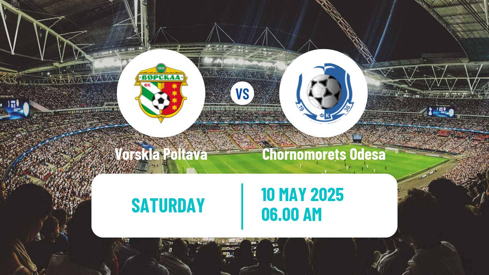 Soccer Ukrainian Premier League Vorskla Poltava - Chornomorets Odesa
