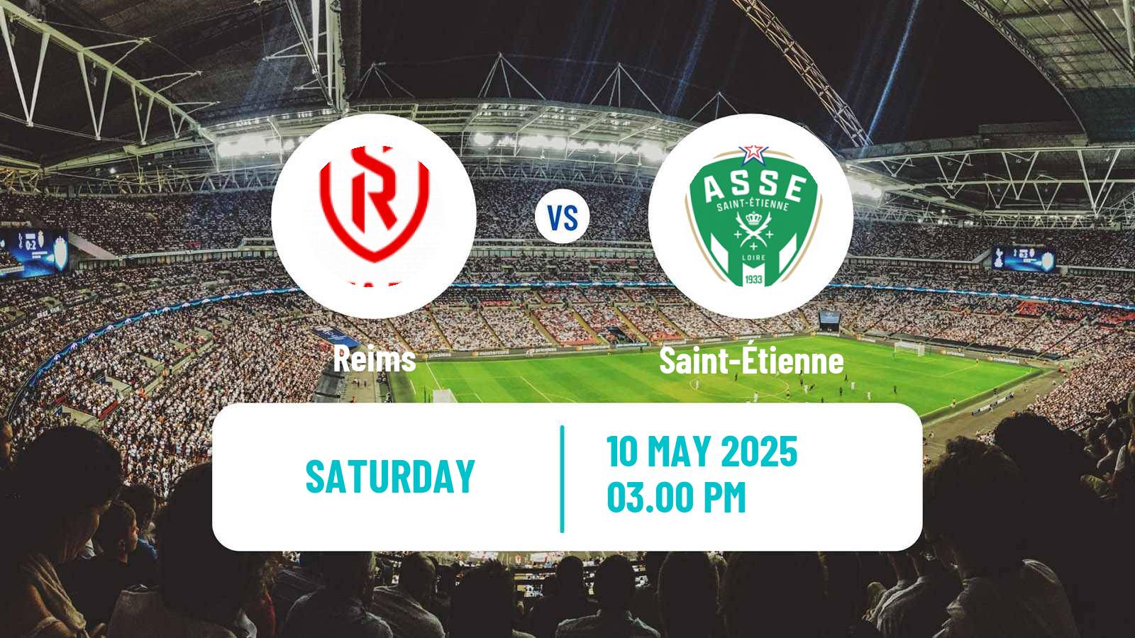 Soccer French Ligue 1 Reims - Saint-Étienne