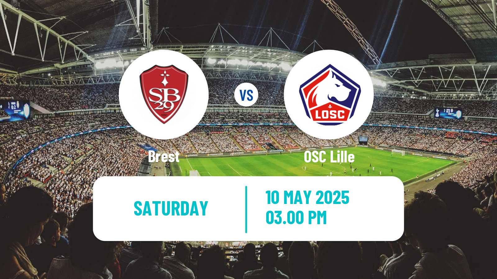Soccer French Ligue 1 Brest - Lille