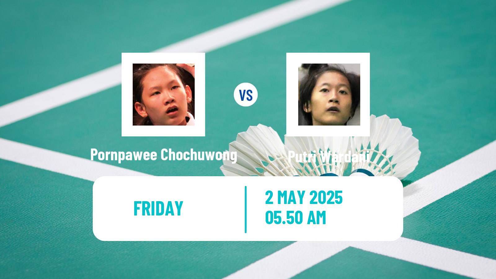 Badminton BWF Sudirman Cup Women Pornpawee Chochuwong - Putri Wardani